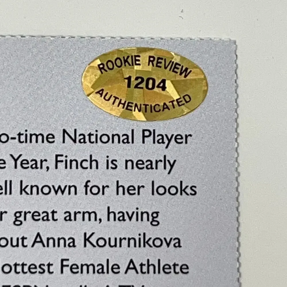 Vintage 2003 Jennie Finch Autographed Rookie Review Signed USA Softball Card 72